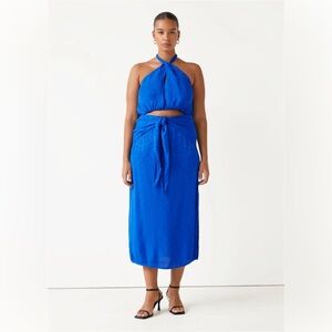 & Other Stories Los Angeles Atelier Halter Midi Dress